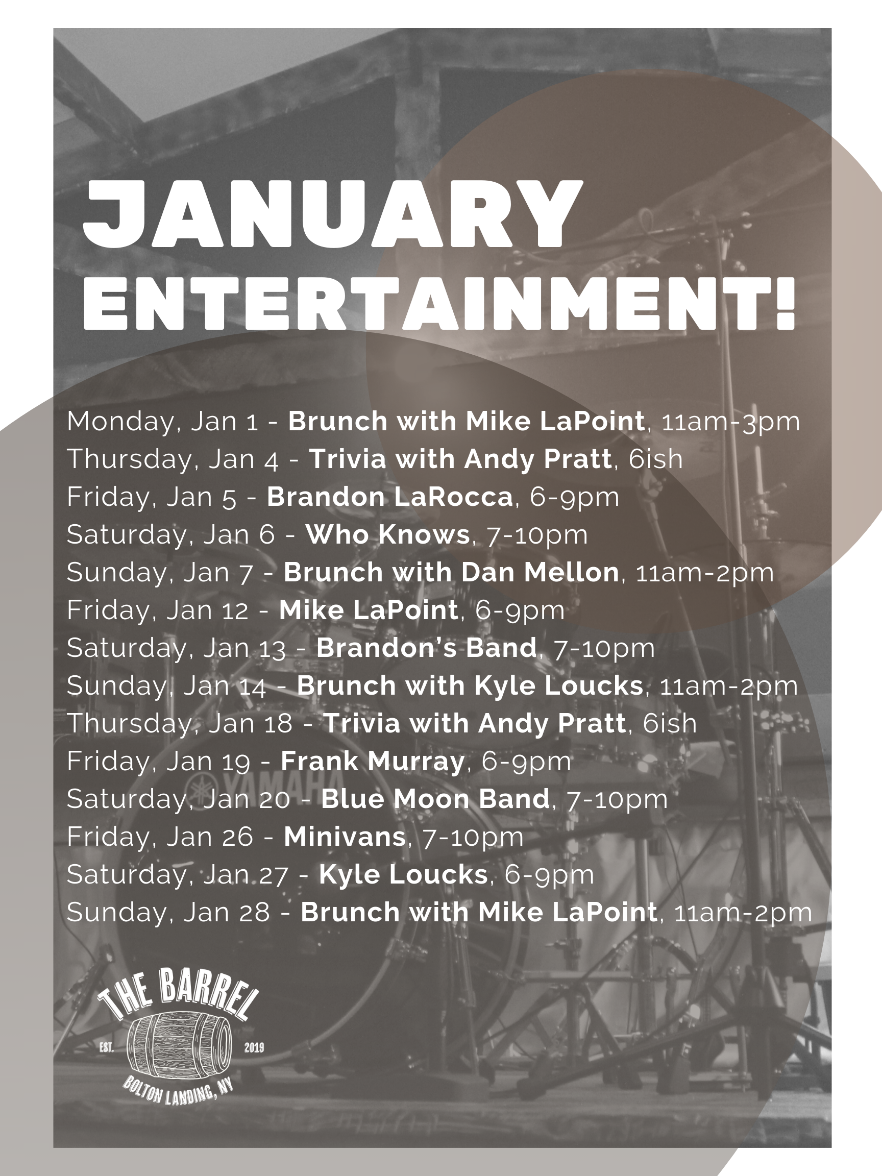 Barrel January Entertainment